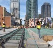 File photo. Construction in preparation for the downtown streetcar route.