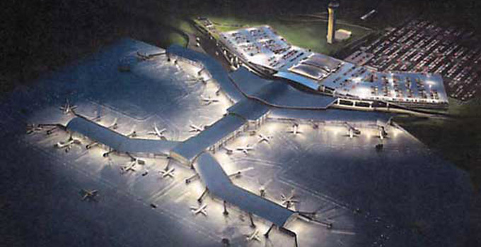 A rendering of the new KCI airport.