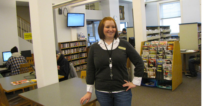 Megan Garrett recently took over as manager of the Westport Branch of the Kansas City Public Library. 