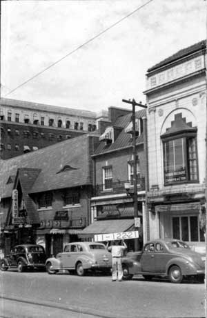 The buildings in a 1940 photo. 