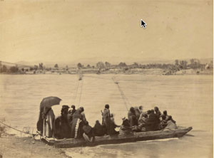 Image credit: Alexander Gardner, American, b. Scotland (1821-1882). Indians crossing the North Platte River at Fort Laramie, 1868. Albumen print, 9 9/16 × 12 3/4 inches. The Nelson-Atkins Museum of Art, Gift of Hallmark Cards, Inc., 2005.27.526.