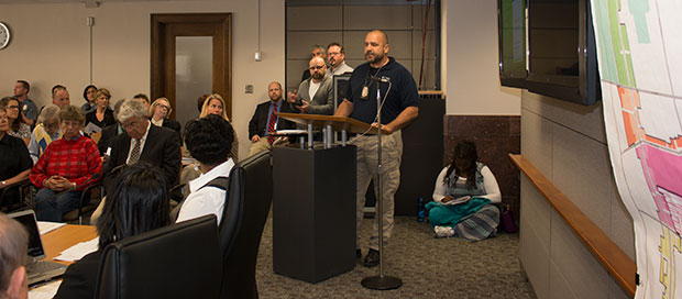 Central Patrol Police Office James Schriever voiced support for the renewal and expansion of the Main Street CID today.