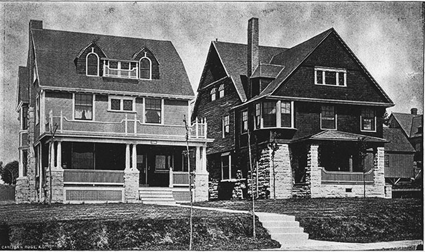 Homes in the Center City neighborhood around 1900.