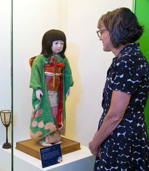 Japanese friendship doll, part of a temporary exhibit.
