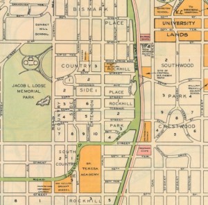 Country Club District map circa 1903. Courtesy Kansas City Public Library - Missouri Valley Special Collections. 