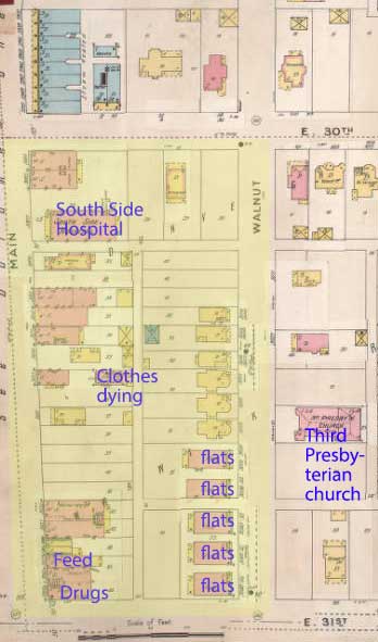 The 1896-1907 Sanford Fire Insurance map shows the c=block.