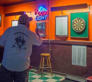 The bars are still part of a dart league. 