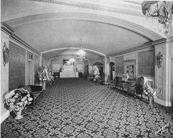 This 1928 photo is thought to show the lobby of the Isis Theater.