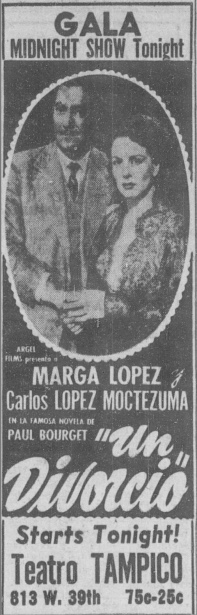 At some point, the name of the theater was changed to the Tampico, as seen in this 1953 advertisement.