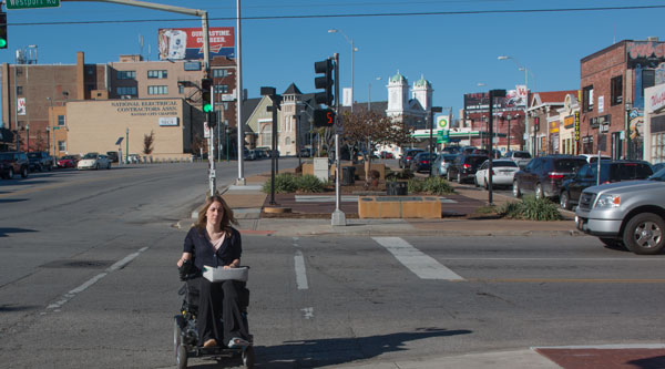 Candice Minear, an independent living advocate at The Whole Person, knows the sidewalks of Westport better than most people. She knows where the pavement is too narrow to navigate, there cracks can catch the wheels of a wheelchair, and where a lack of curb cuts makes it impossible to get from the street to the sidewalk. 