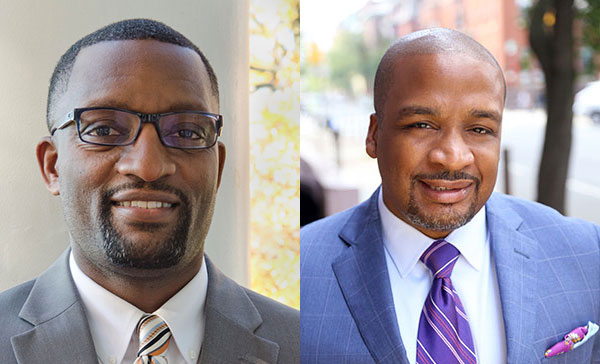 Dr. Mark Bedell and Dr. Ronald Taylor, candidates for superintendent of the Kansas City School Board.