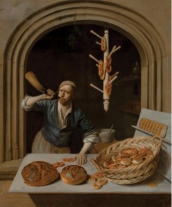 Job Adriaensz. Berckheyde, Dutch (1630-1693). The Baker, about 1681. Oil on canvas, 24 15/16 x 20 7/8 inches (63.3 x 53 cm). Worcester Art Museum (MA), Gift of Mr. and Mrs. Milton P. Higgins, 1975.105. Image © Worcester Art Museum