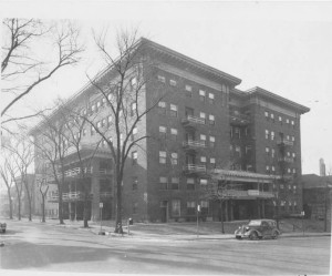 A 1940 photo of the building, looking much the same. It was then known as the Lucerne Hotel.