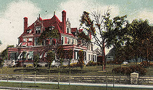 A postcard of the Kirk Armour mansion.
