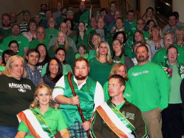 It takes many volunteers to pull off a successful parade. , such as these members of the 2015 Kansas City St. Patrick's Day committee. Courtesy KCIrishParade.com.