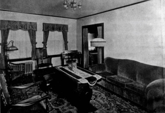 An interior view of a Newbern apartment from the 1940s.
