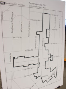 The boundaries of the proposed Broadway CID.