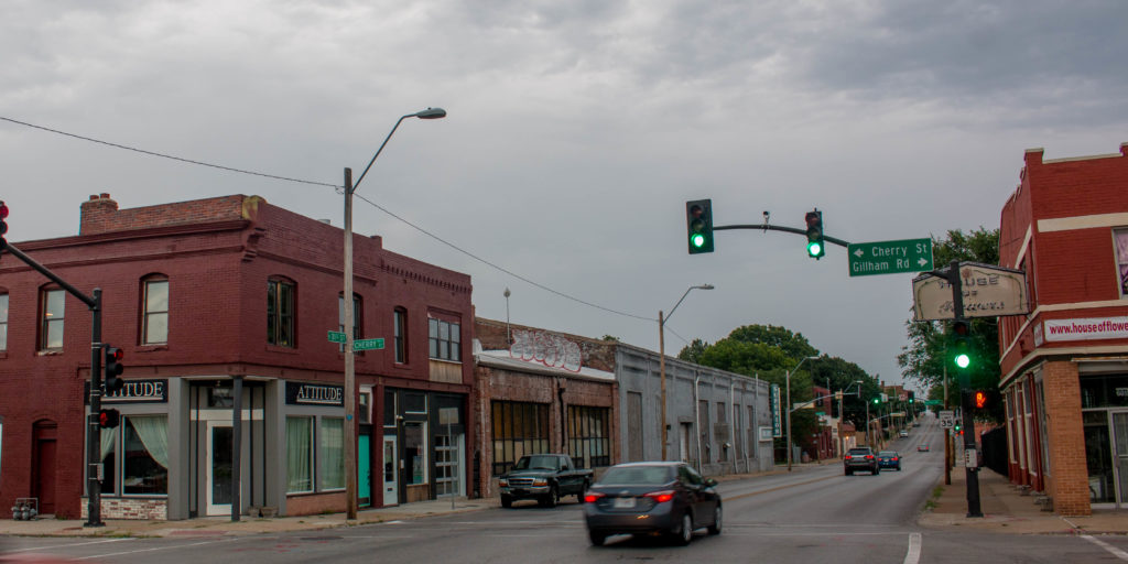 This block of 31st Street on the north side between Cherry and Holmes has always served a commercial purpose, but the rest of the block has gone through several changes as it was transformed from residential to business use. Now the area is again being transformed by new owners who are bringing the buildings back to life