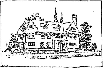  It was news in 1902 when E.H.L. Thompson took out a permit to build a home on the northeast corner of Armour and Kenwood, seen here as it had been designed. The home was to be built “in the English style” of dark brown brick with trimming of Carthage stone, with two stories and an attic.