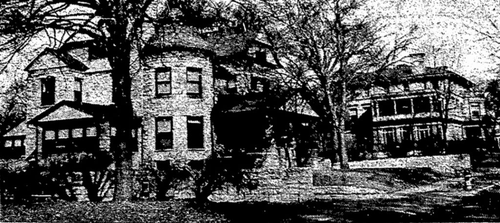 This 1955 newspaper photo shows the Conservatory of Music annex at 3522 Walnut, with the Conservatory (the Charles Armour home) in the background.
