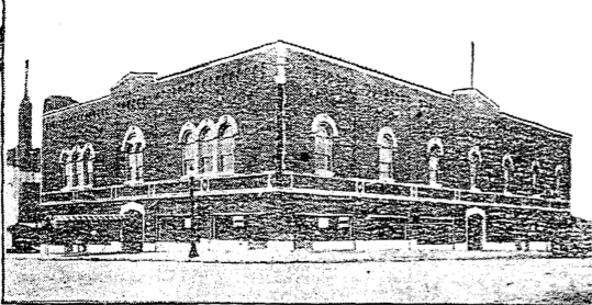 For many years, the El Torreon Ballroom at Thirty-first and Gillham Plaza was a center of entertainment for Kansas City. This 1928 newspaper article showed the recently-completed building with storerooms on ground level and the dance hall on the top floor. The ballroom was a popular place for dancing to orchestras, beauty pageants, and later boxing matches.