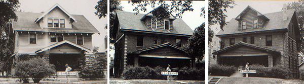 On Kenwood between 34th and Armour Boulevard, these three single-family homes were the frequent sites of bridge parties, sewing clubs and other get-togethers in the decades immediately before these photos were taken in 1940. When the 10-room residence at 3428 Kenwood was advertised in 1928, it offered four bedrooms and a bath on the second floor and two rooms on the third floor, as well as an “excellent location for renting rooms to school teachers” at the adjacent Longan school. 